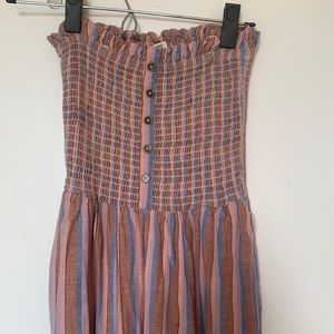 Striped tube top jumper